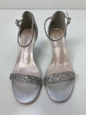 Db Studio Crystal-Embellished Silver Heels